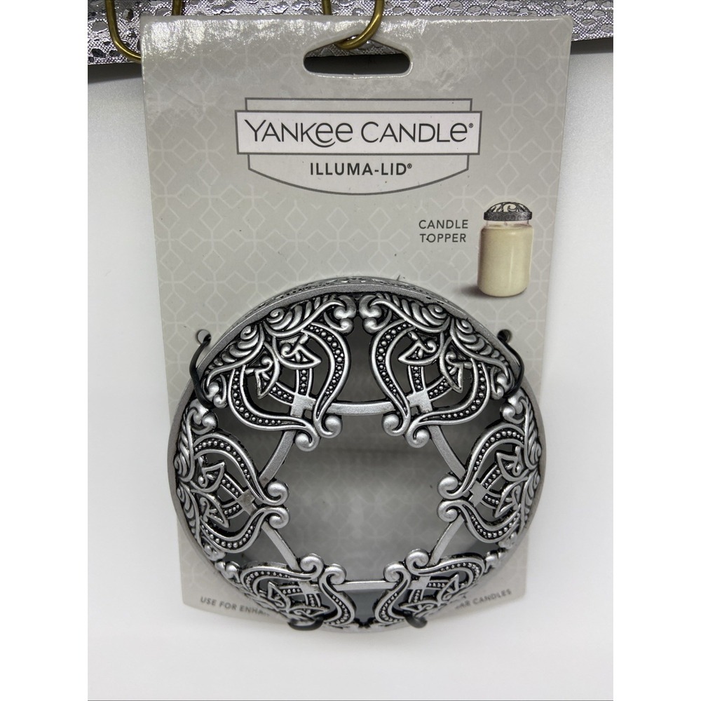 Yankee Candle Silver Metal Ornate Scroll Candle Topper Design 2016